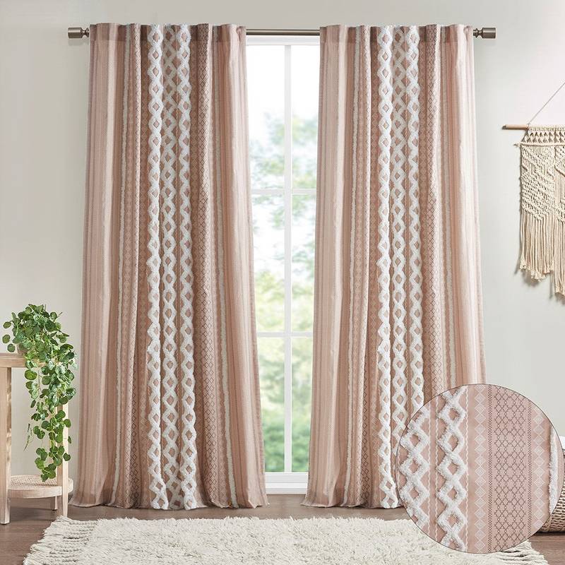 Chic Cotton Stripe Curtain Panel