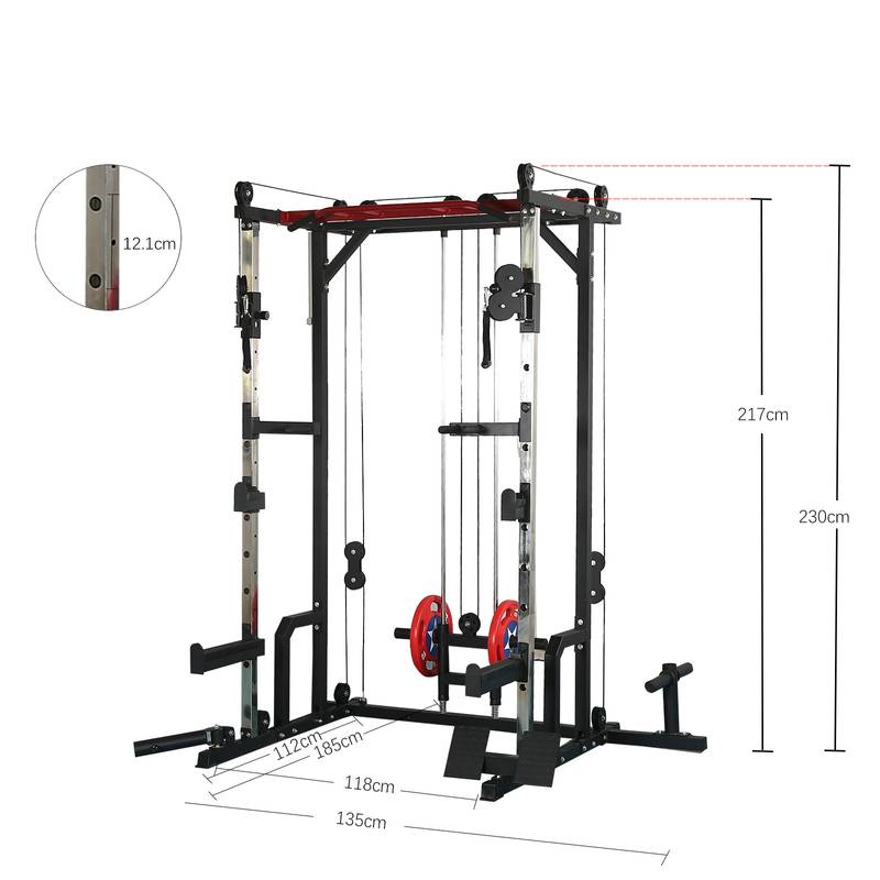Ultimate Home Gym Power Cage with LAT Pulldown and Weight Storage