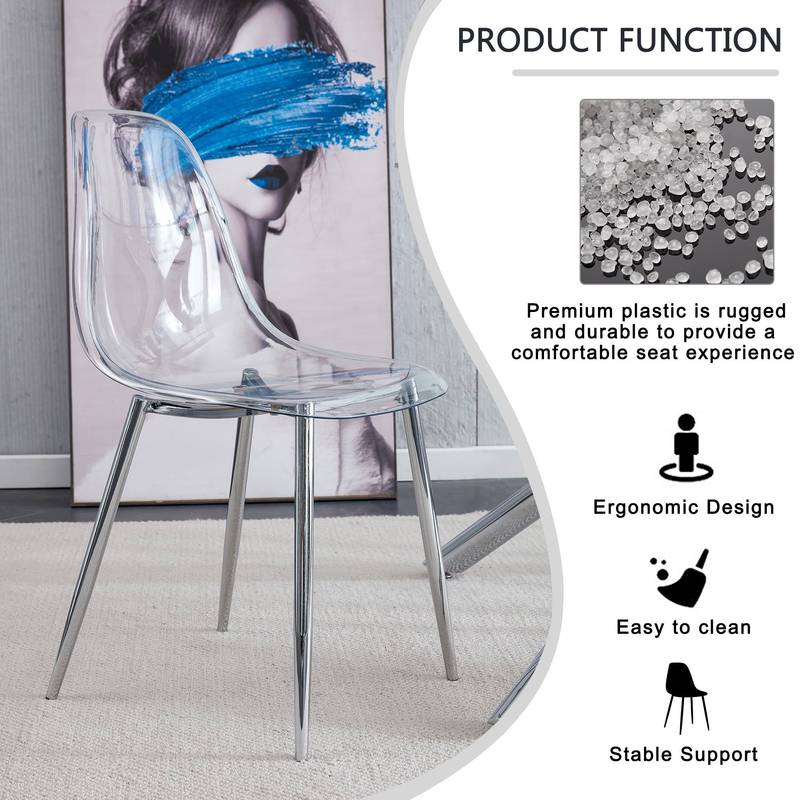 Clear Chic Dining Chairs Set