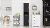 Sleek Slim Floor Cabinet with Adjustable Shelves - Black