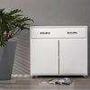 Chic White Two-Door Side Table