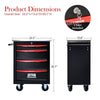 Rolling Tool Cart with Wheels - Stylish Storage for Garage and Workshop