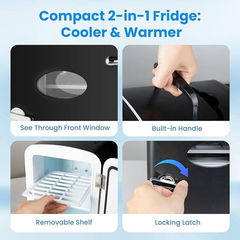 Chill & Heat Mini Fridge: Eco-Friendly Portable Cooler & Warmer