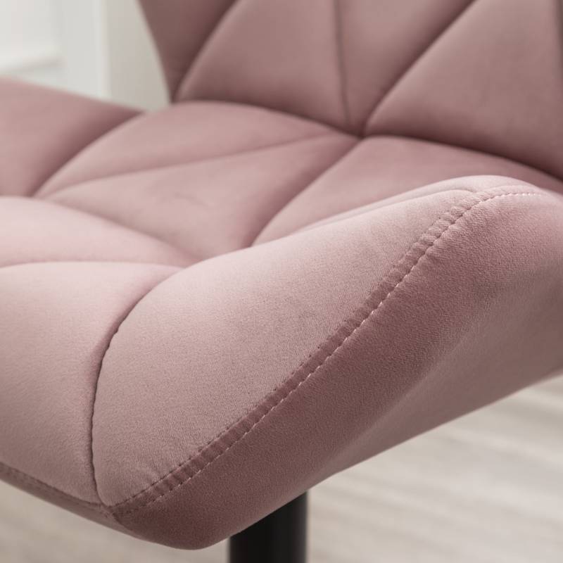 Mauve Diamond Tufted Swivel Chair
