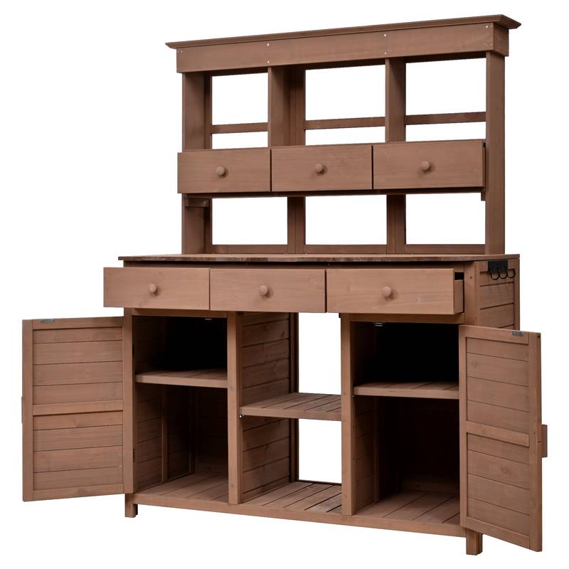 Garden Haven Potting Bench & Storage Station