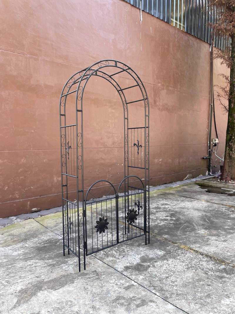 Elegant Garden Arch with Doors - Perfect for Climbing Plants and Special Events