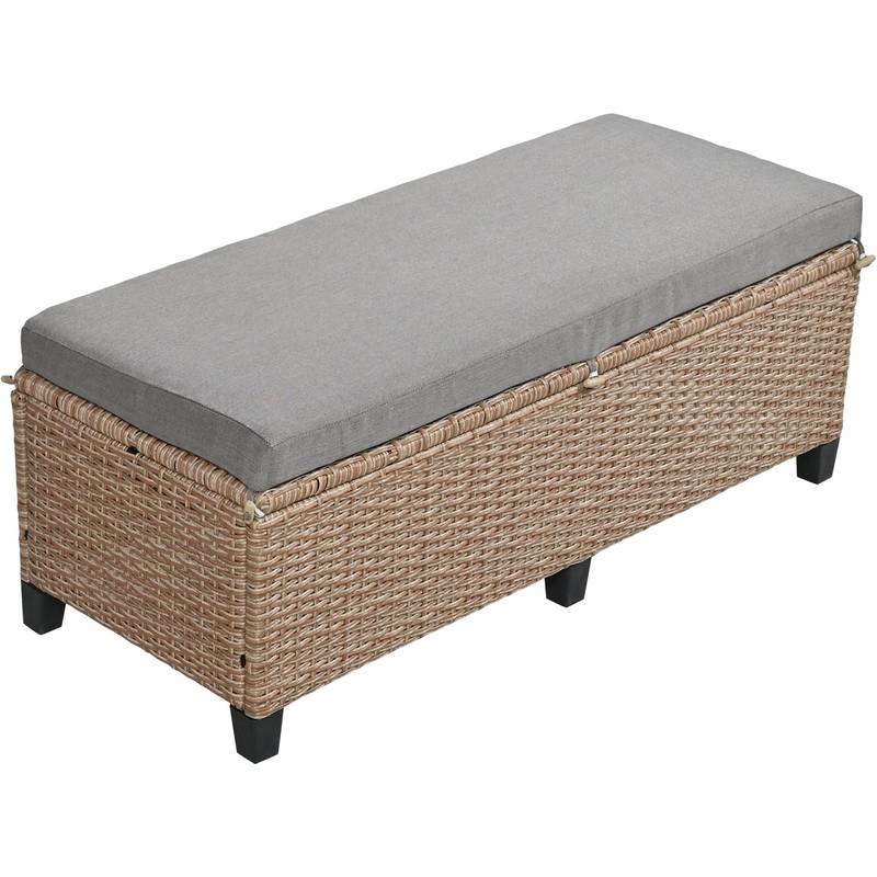 Cozy Rattan Patio Sofa Set with Extendable Tables