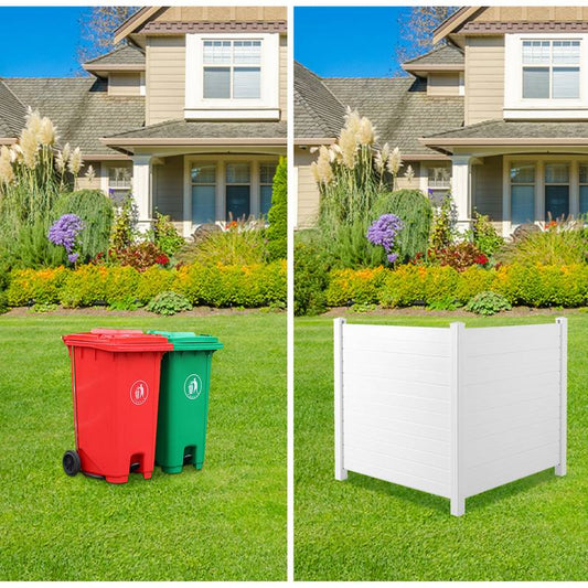 Stylish Privacy Enclosure for AC and Trash Cans