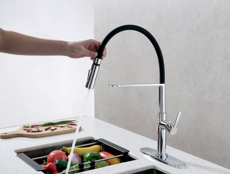 Sleek Pull-Down Kitchen Faucet