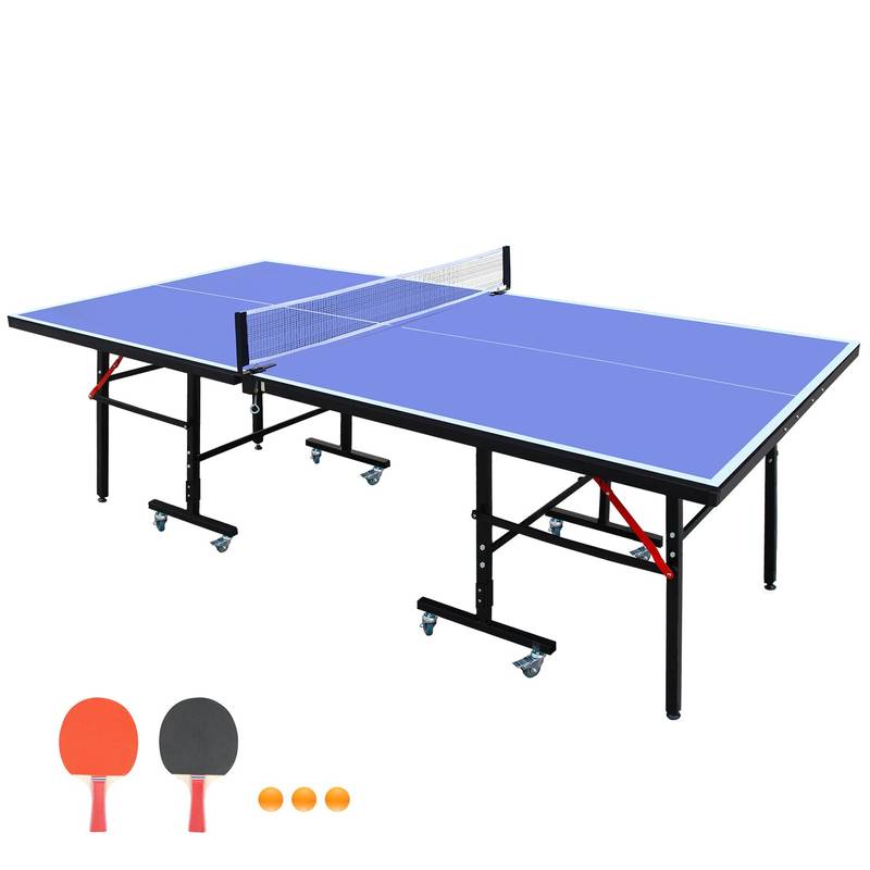 Portable Fun: Mid-Size Table Tennis Set with Net & Paddles