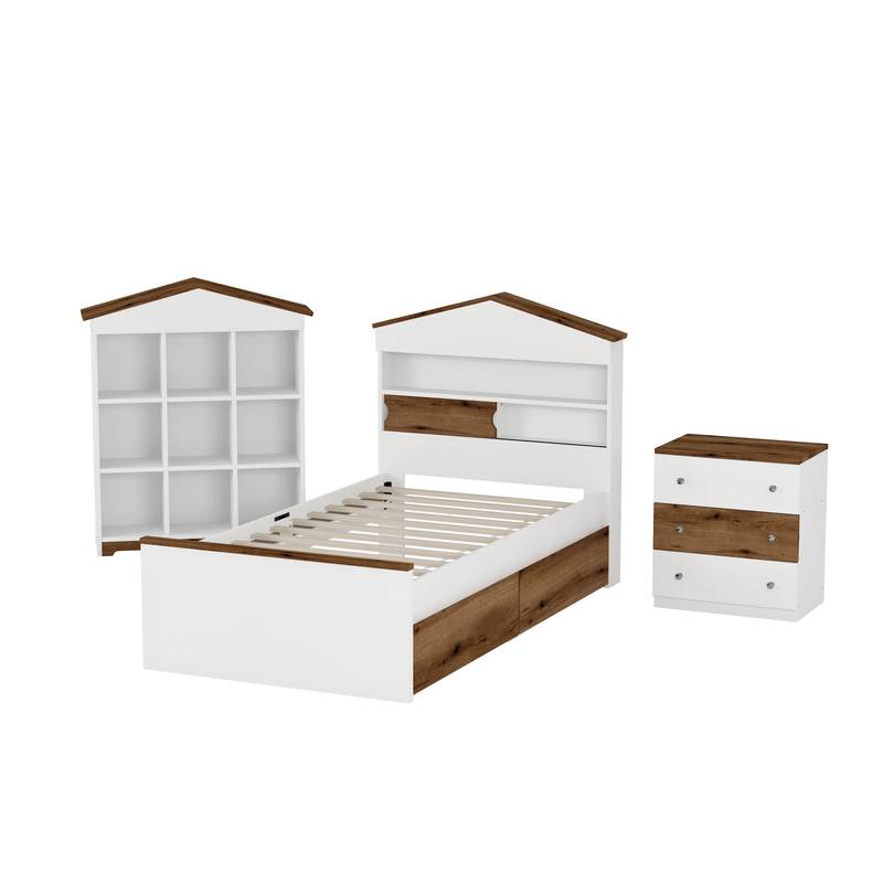 Cozy House Bed Set with Stylish Storage