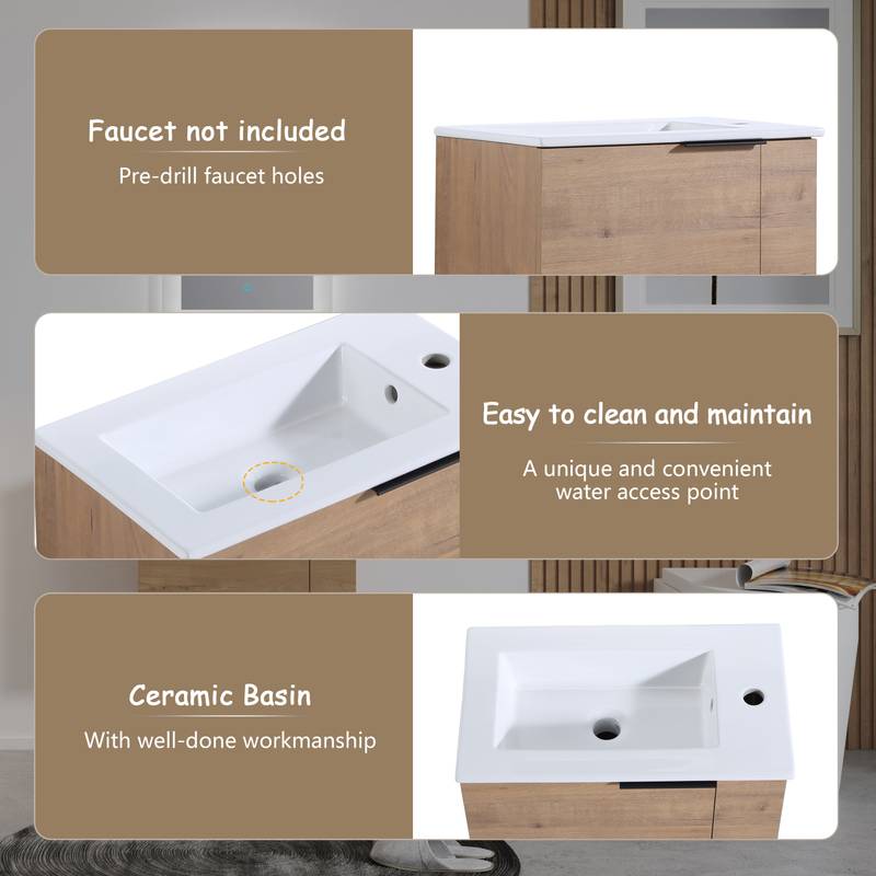 Sleek Space-Saving Bathroom Vanity with Sink