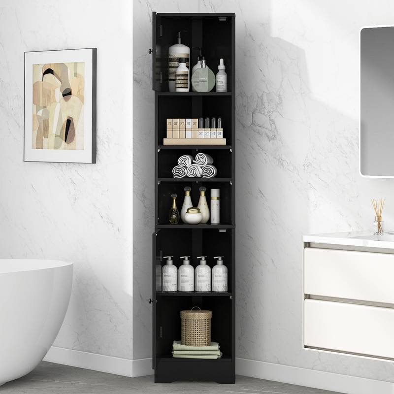 Stylish Corner Storage Cabinet for Bathroom