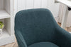 Chic Green Teddy Swivel Chair with Gold Legs