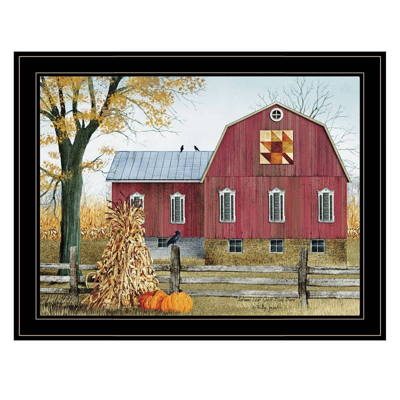 Cozy Autumn Leaves Framed Art