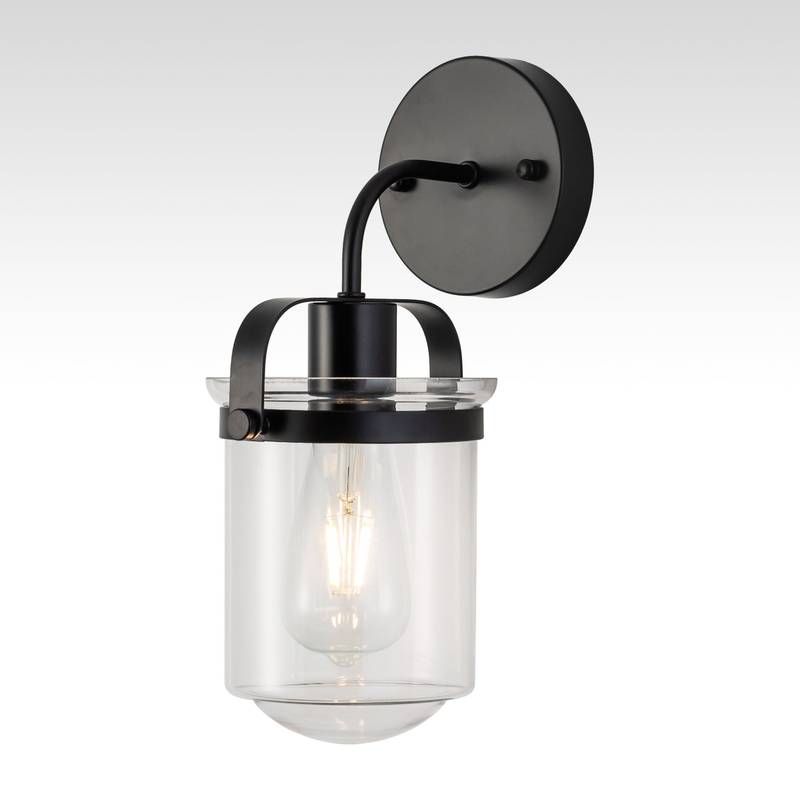 Modern Clear Glass Sconce - Stylish Indoor Light for Any Room