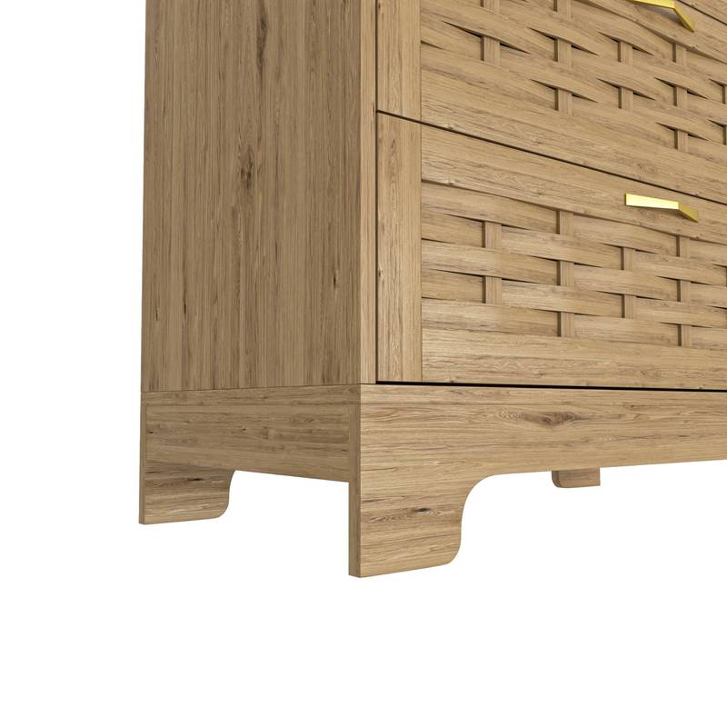 Chic Wood 4-Drawer Dresser: Stylish Storage for Any Room