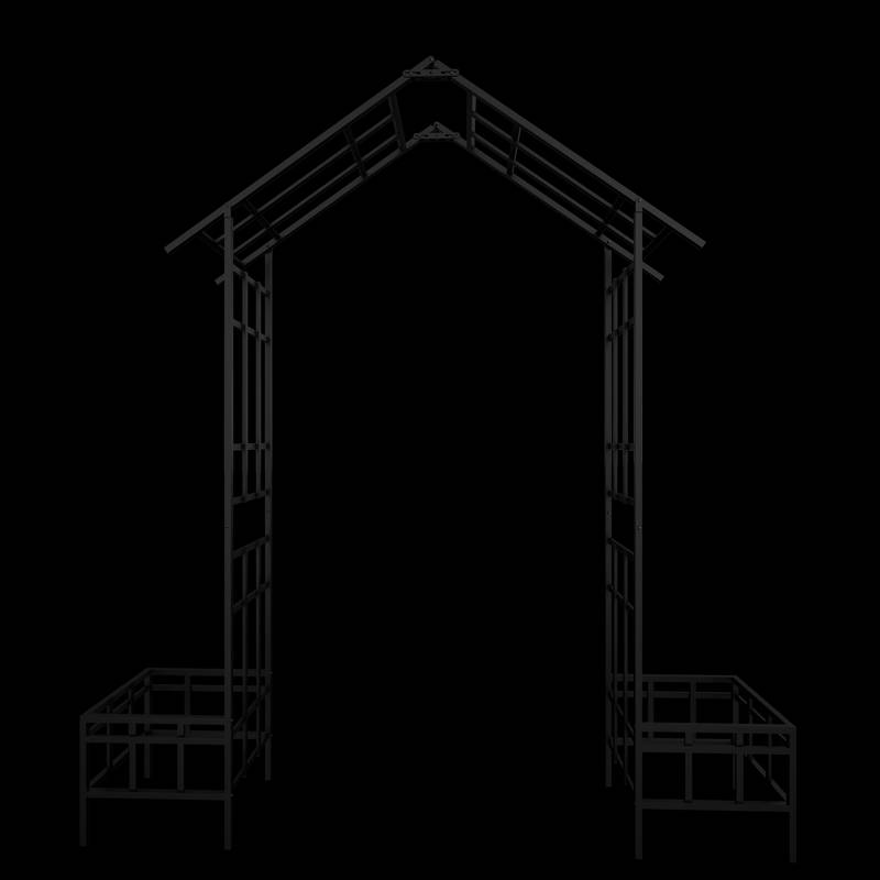 Adjustable Black Garden Arch for Climbing Plants