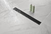 Sleek Linear Shower Drain with Easy-Clean Grate and Hair Strainer
