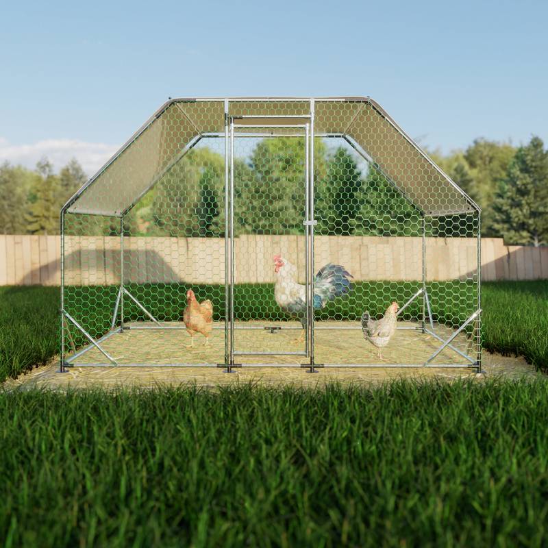 Walk-In Chicken Coop with Waterproof Cover