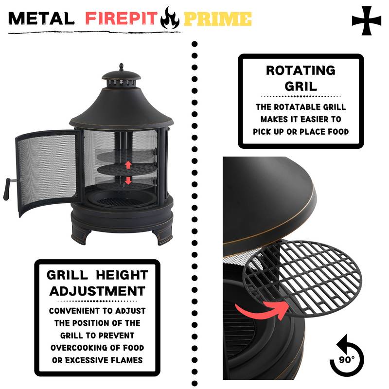 Cozy Two-in-One Outdoor Fire Pit & Heater
