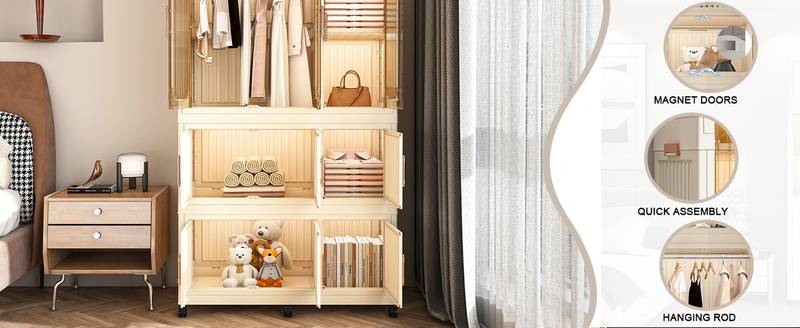 Chic Storage Closet - Portable Wardrobe Organizer