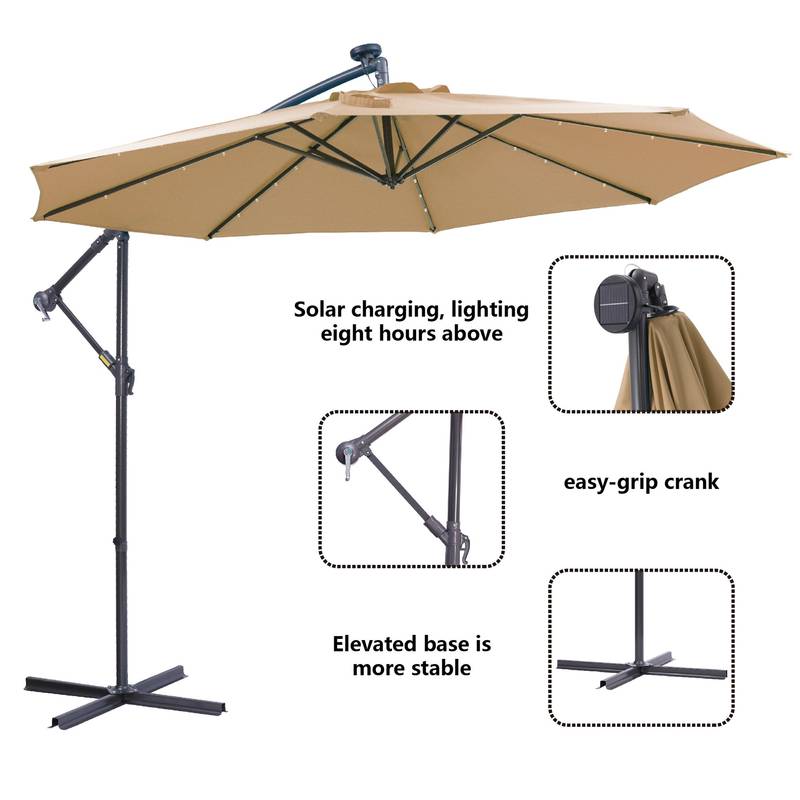 SunnyGlow Patio Umbrella with LED Lights