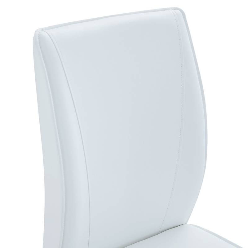 Chic White Arch Dining Chairs - Set of Two with Gold Legs