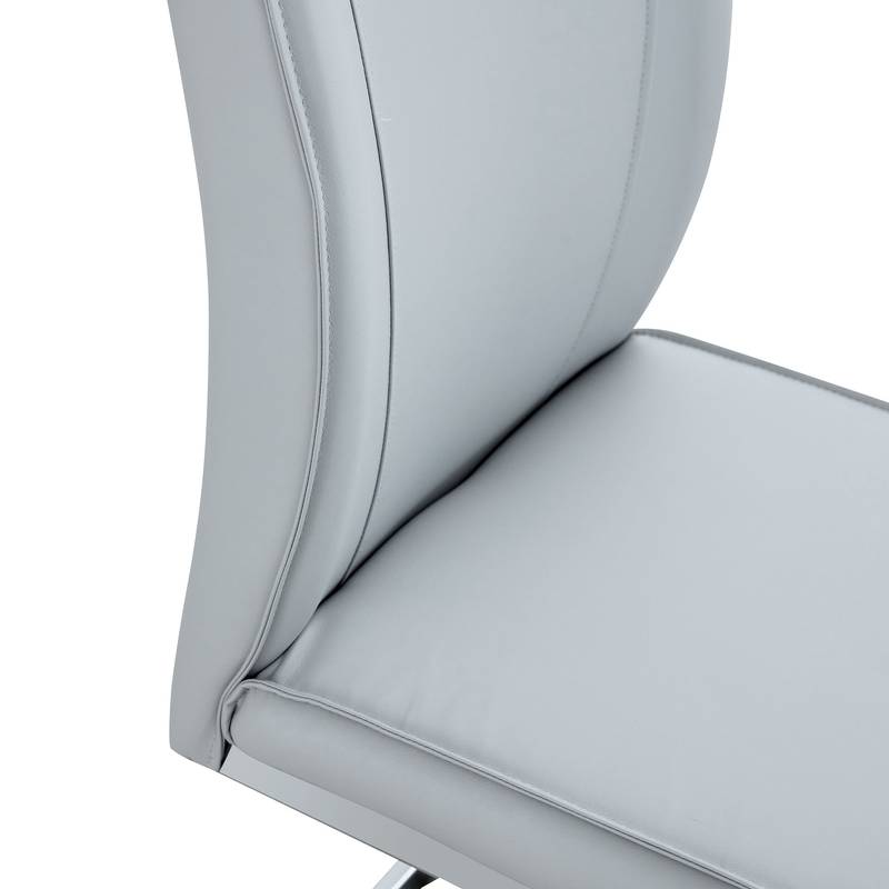 Chic Gray Arch Dining Chairs - Set of Two