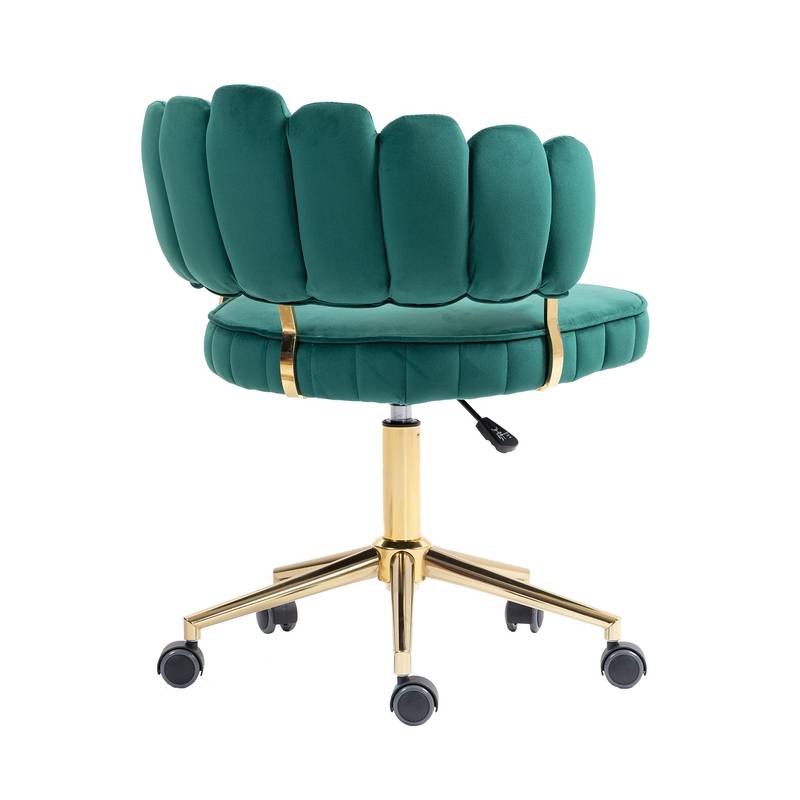 Emerald Velvet Swivel Desk Chair