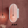Sleek Oval Mirror Cabinet - Stylish Storage for Your Bathroom