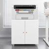 Sleek Mobile Printer Stand with Storage for Home Office