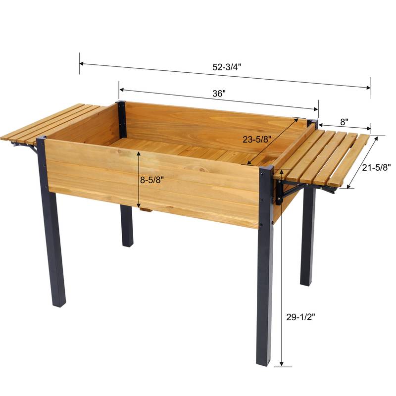 Garden Haven Planter Box with Folding Shelf