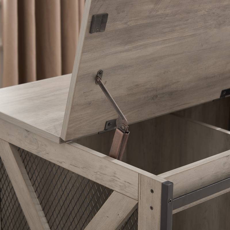 Rustic Dog Crate Table with Barn Door