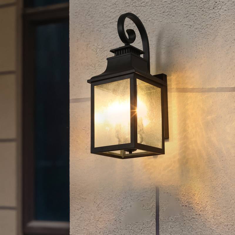 Brighten Your Outdoors: Stylish Wall Lanterns (Set of Two)
