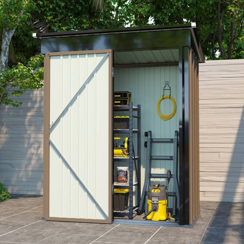 Cozy Corner Metal Shed for Your Garden