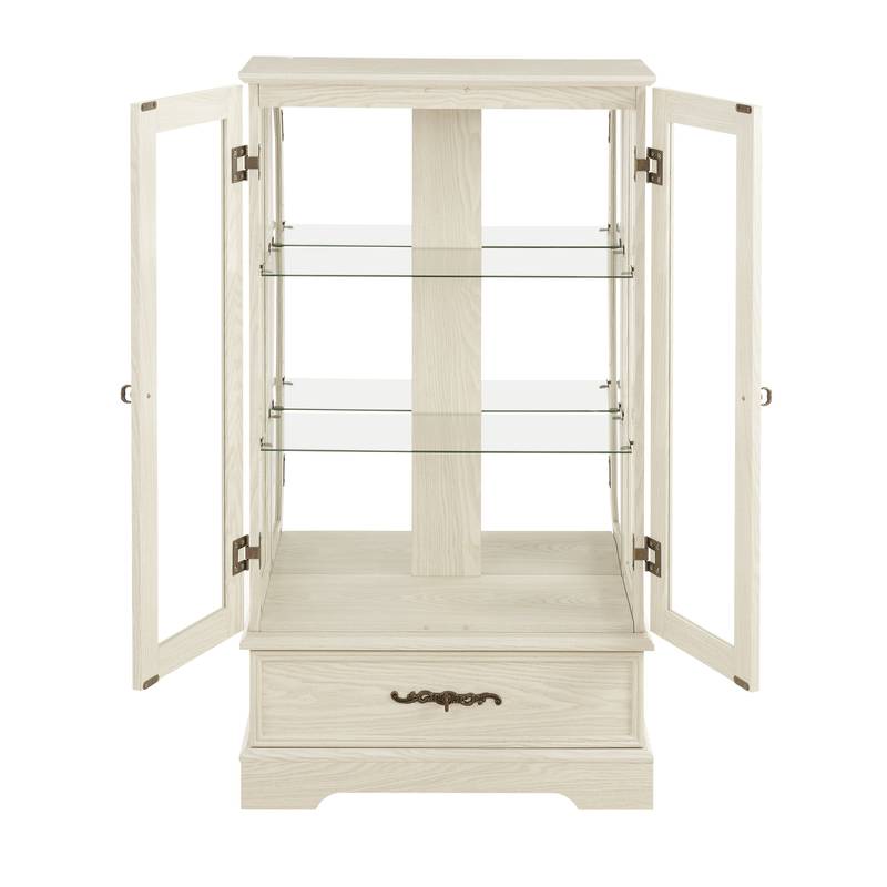 Illuminated Curio Cabinet with Adjustable Shelves