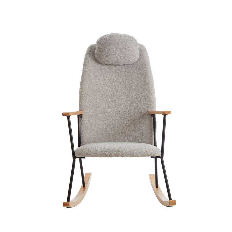 Cozy Rocking Chair with Adjustable Headrest