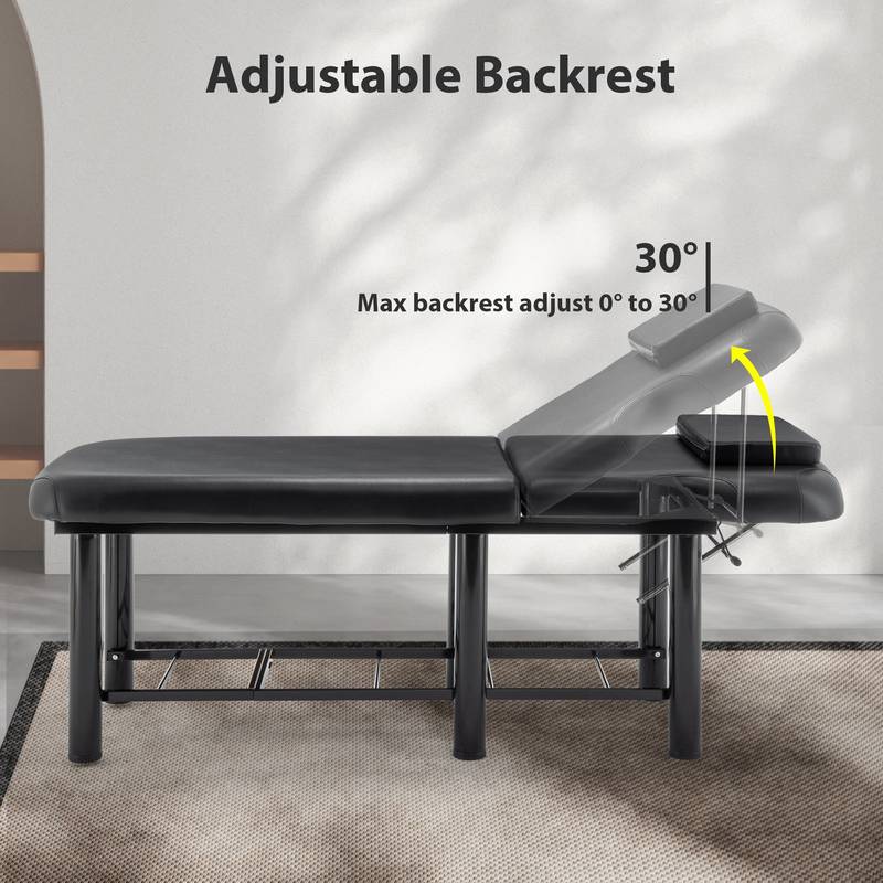 Ultimate Comfort Massage Table with Adjustable Backrest and Storage