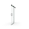 Sleek Matte Black Sliding Shower Door with Soft-Close Tempered Glass
