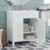 Chic Bathroom Vanity with Ceramic Sink & Smart Storage