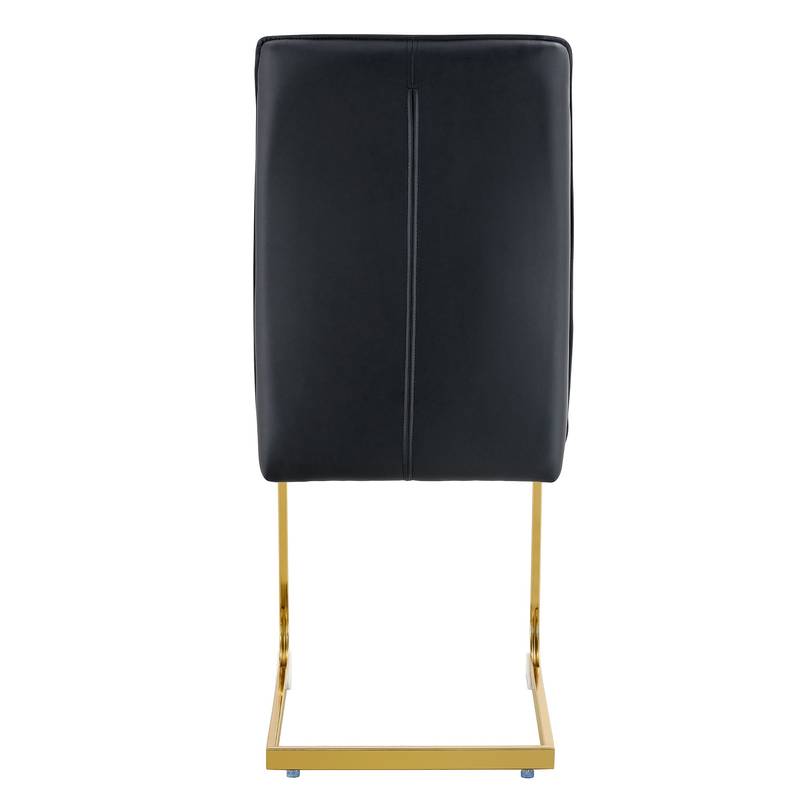 Chic Arch Dining Chairs - Set of Four Black Elegance