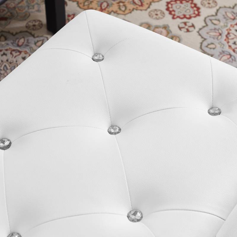Cozy White Storage Bench with Padded Seat