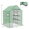 Cozy Garden Retreat: Portable Greenhouse with Roll-Up Access & Shelves