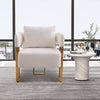 Chic Teddy Fleece Side Chair with Gold Legs