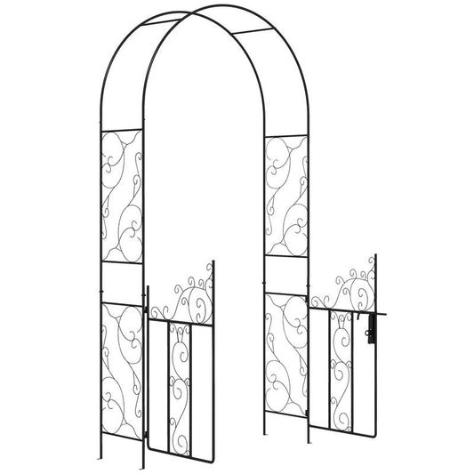 Charming Garden Arch with Gate - Perfect for Climbing Plants & Weddings