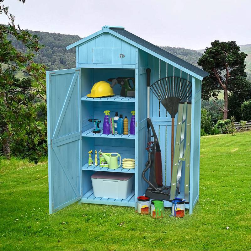 Tiffany Blue Garden Tool Shed with Waterproof Roof