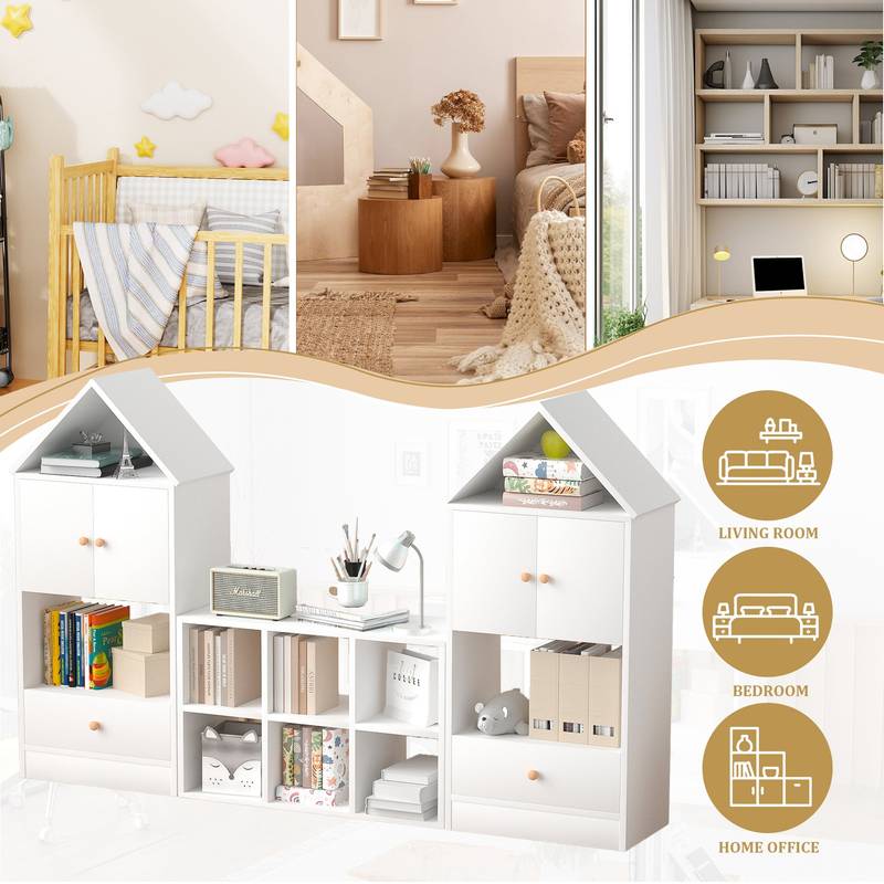 Cozy House Bookshelf for Kids: Fun Storage for Books and Toys!