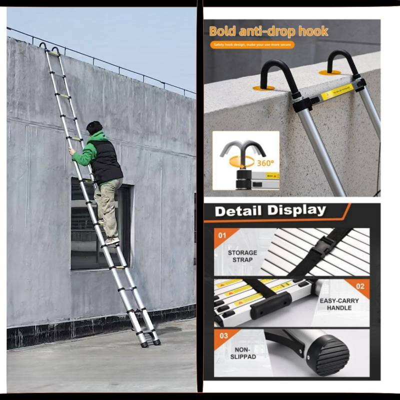 Ultimate Telescopic Ladder - Lightweight & Versatile for Outdoor Adventures!