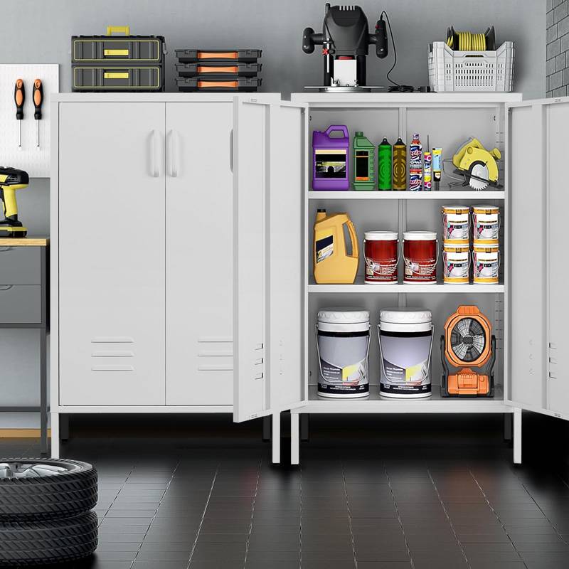 Versatile Storage Cabinet with Movable Dividers